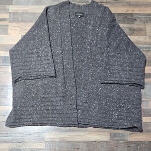Eskandar Brown Speckled Knit Cardigan